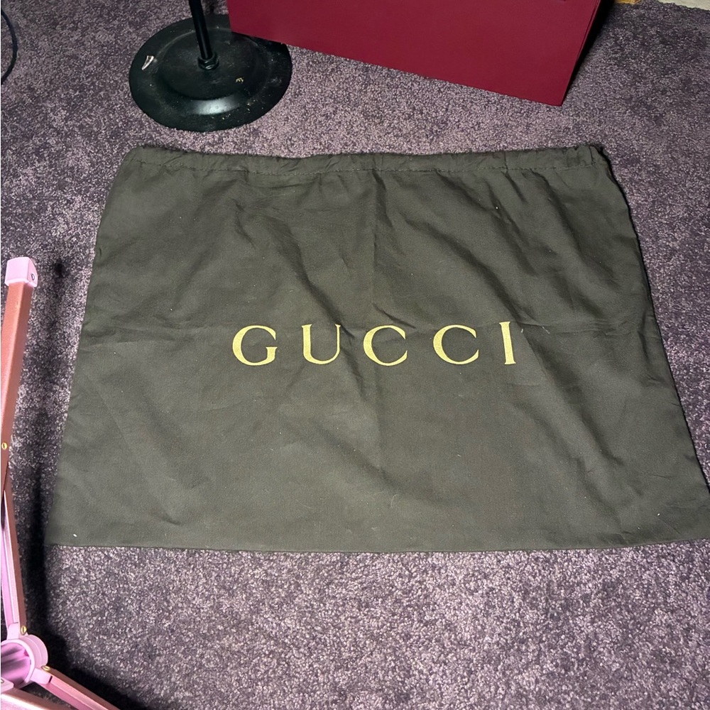 Gucci Britt Tassel Flap Bag Guccissima Metallic Gold w Tassel, dust bag and box - Picture 11 of 16